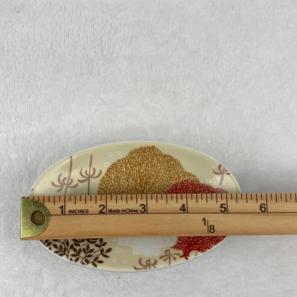 VTG MCM Pedastal Sea Coral Soap Dish Japan 5.5”